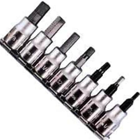 K-Tool International 3/8 in Drive Hex Socket Set, 7 pcs KTI22970